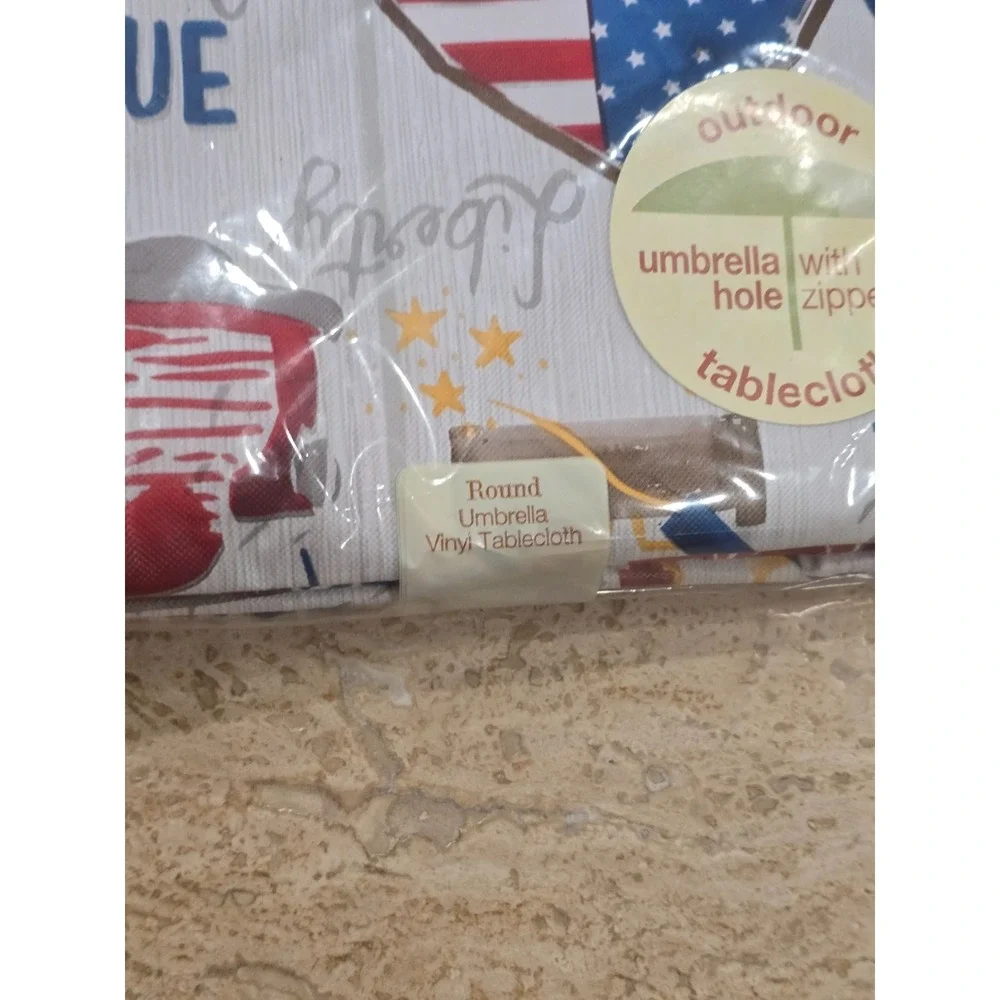 4th of July‎ Vinyl Tablecloth Flannel Back 70